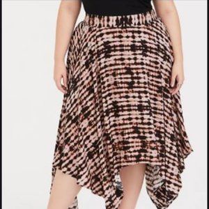 Torrid Size 3 Black & Brown Tie Dye Skirt
